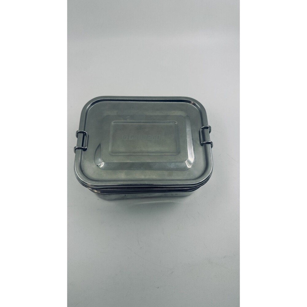 Grub2Go Premium Stainless Steel Bento Lunch Box, 2-Tier Stacking with Lid